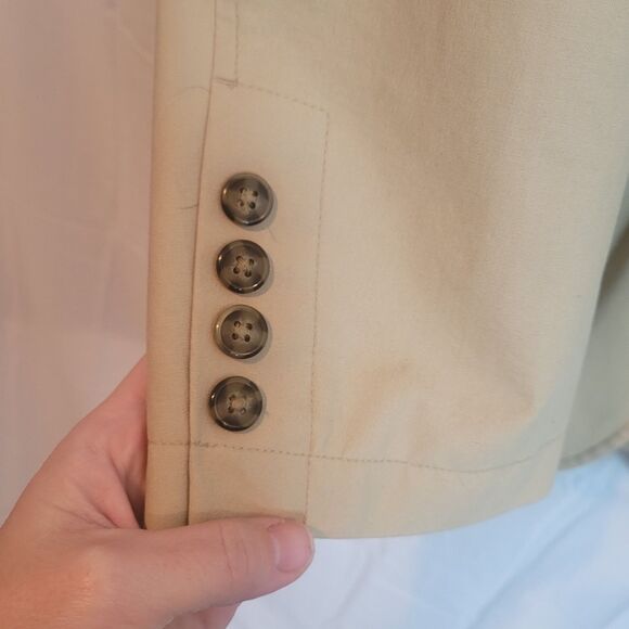 LL BEAN Field Jacket Utility Coat Safari Unstructured Blazer Elbow Patches SZ 42 - Picture 6 of 16